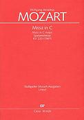 Mozart: Missa i C KV 220 Spatzenmesse (Parituur)