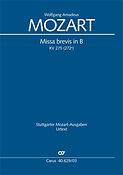 Mozart: Missa Brevis in b KV 275 (272b) (Vocalscore)
