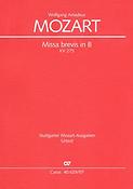 Mozart: Missa Brevis in b KV 275 (272b) (Studiepartituur)