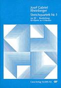 Josef Gabriel Rheinberger: Streichquartett Nr. 1 (2 Fassungen) (Vocalscore)