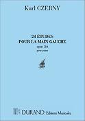 Czerny: 24 Etudes Pour La Main Gauche Opus 718