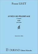 Franz Liszt: Annees de Pelerinage 2 Annee Italie