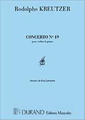 Rodolphe Kreutzer: Concerto N 19 Vl-Piano 