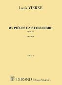Louis Vierne: 24 Pièces en Style Libre Opus 31 Vol.1