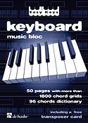 Easy Keys Keyboard Music Bloc(50 pages with more than 1800 chord grids 96 chords)