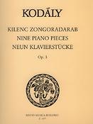 Zoltán Kodály: Neun Klavierstücke op. 3
