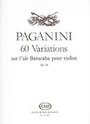 Niccolo Paganini: 60 variations sur l'air Barucaba pour violon op.