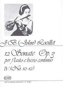 Loeillet: :12 Sonatas for Flute and Basso Continuo, op. 3