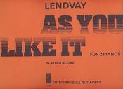 Lendvay: As You Like It