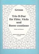 Graun: Trio B-Dur Fur Flöte, Viola und Basso Continuo