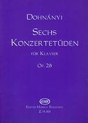 Dohnányi: Sechs Konzertetüden fur Klavier Op. 28