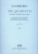 Giovanni Battista Gambaro: Tre quartetti per flauto, clarinetto, coro e fagot(II. Quartetto in re mi