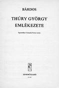 Thury György emlékezete