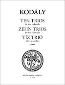 Zoltán Kodály: Zehn Trios (aus Tricinien bearbeitet von J. Jako((aus Tricinien' bearbeitet von J. Já