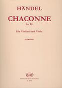 Georg Friedrich Händel: Chaconne in G für Violine und Viola(für Violine und Viola)