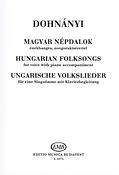 Ernö Dohnányi: Ungarische Volkslieder