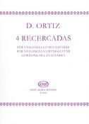 Diego Ortiz: 4 Recercadas für Violoncello mit Gitarre(für Violoncello mit Klavier)