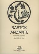 Béla Bartók: Andante for Violine und Klavier(for Violine und Klavier)