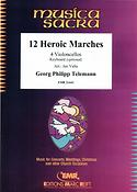Telemann: 12 Heroic Marches (4 Viool [Keyboard])