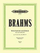 Brahms: Weltliche acappella Gesänge Deutsche Volkslieder Nr. 114 (Vocal Score)