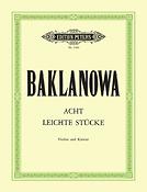 Baklanowa: 8 leichte Stücke -for Violine und Klavier - 1. Lage-