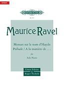 Ravel: Album of Shorter Pieces (Menuet Sur Nom De Haydn & Prelude & A La Maniere)