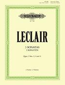 Leclair: 3 Sonatas for two Violins Op.3 Nos.2, 4, 6