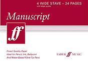 Manuscript A5 4-stave (wide) 24pp (white
