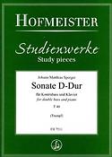 Sonate D-Dur (T40)(Nach der Sonate für Kontrabass und Viola)