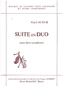 Guy Lacour: Suite En Duo - Saxophone