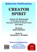 Charles F. Waters: Creator Spirit (SATB)