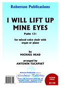 Michael Head: I Will Lift Up Mine EyesTucapsky (SATB)