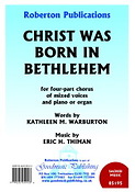 Eric Thiman: Christ Was Born At Bethlehem (SATB)