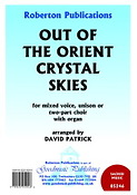 David Patrick: Out Of The Orient Crystal Skies (SATB)