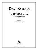 Adonai mi Sinai for Cantor, SATB Chorus and Piano