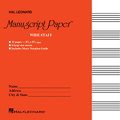 Wide Staff Manuscript Paper Red Cover