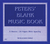 Peters' Blank Music Book (Blue)