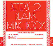 Peters' Blank Music Book (Red)