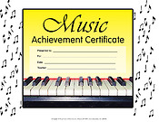 Music Achievement Certificate