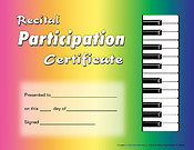 Recital Participation Certificate