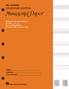 Guitar Manuscript Paper - Standard (Gold Cover)