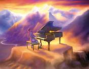 Sunset at Piano Cliffs(1-Pack Art Cards)