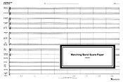 Marching Band Score Paper