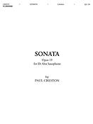 Sonata, Op. 19 for E-Flat Alto Saxophone