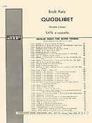 Quodlibet Unac (Double Cannon) SATB A Cappella