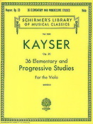Kayser: 36 Elementary And Progressive Studies (Viola)