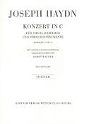 Haydn: Concerto fuer Organ (Harpsichord) with String instruments C major Hob. XVIII:10 (First Edition)