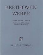 Ludwig van Beethoven: Lieder Und Gesange Mit Klavierbegleitung