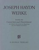 Haydn: Concertini and Divertimenti for Piano (Harpsichord) with accompaniment of two Violins and Bass