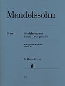 Felix Mendelssohn: String Quartet In F Minor Op. post. 80 (Parts)